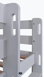 Wilsondo OLIVER tömör bükkfa emeletes ágy 90x200 - fehér Tároló fiók: Tároló fiók nélkül