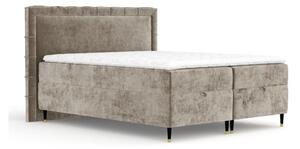 Bézs ágyneműtartós boxspring ágy 180x200 cm Voyage – Maison de Rêve