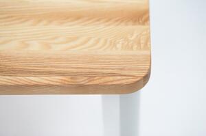 TRIVENTI fehér étkezőasztal lekerekített lábakkal, 120 x 80 cm - Ragaba