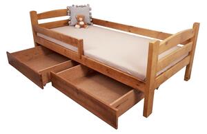 Wilsondo OLGA 5 ágy ágyneműtartóval 90x200 - tölgy