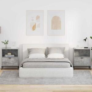 Éjjeliszekrény 2 pcs Beton szürke 49 x 36 x 61 cm Faanyag
