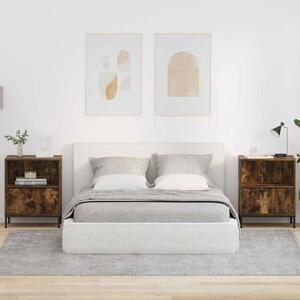 Éjjeliszekrények 2 pcs Füstölt tölgy 49 x 36 x 61 cm Faanyag