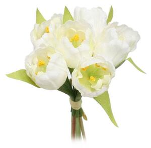 Tulipán művirág köteg, fehér