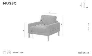 Musso Tufted bézs fotel - MESONICA