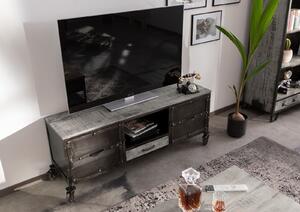 STEEL TV asztal 150x40x60, lakkozott, mangó, natúr