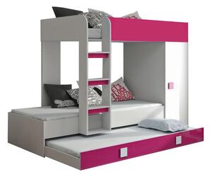 Wilsondo Multifunkciós emeletes ágy Toledo 2 - többféle szín Szín: Rózsaszín
