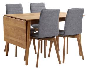 Filippa natúr tölgyfa étkezőasztal lehajtható asztallappal, 120 x 80 cm - Rowico