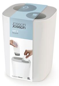 Joseph Joseph Split™ szelektív szemeteskosár fürdőszobába, fehér-szürke
