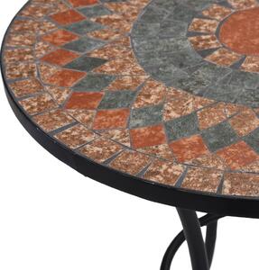 VidaXL narancssárga és szürke kerámia mozaikos bisztróasztal 60 cm