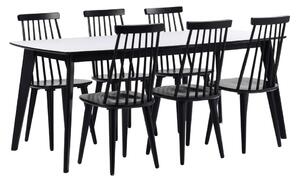 Griffin fekete-fehér étkezőasztal, 190 x 90 cm - Rowico