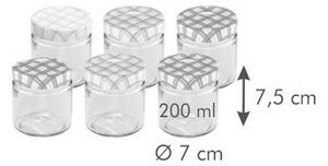 Tescoma 6 részes befőzőüveg készlet DELLA CASA, 200 ml