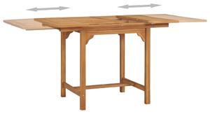 VidaXL kihúzható tömör tíkfa kerti asztal (110-160) x 80 x 75 cm