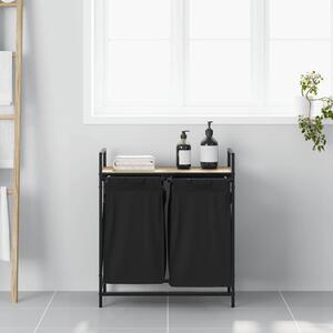 VidaXL sonoma tölgy mosodai kosár 2 rekeszes polccal