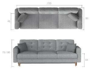 ASTRA ágyazható kanapé, 233x93x92, sawana2/zigzag53
