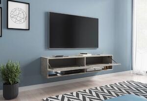 LOWBOARD A 100 TV asztal, 100x30x32, fehér/fehér magasfényű, LED nélkül