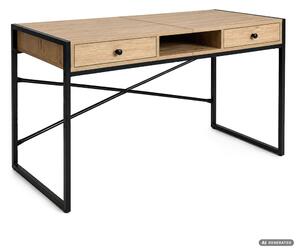 AKORD Furniture Factory Elonis Ipari Számítógépasztal Diófa Artisan Fekete Lábakkal