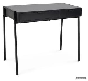 AKORD Furniture Factory Zentia Ipari Számítógépasztal Fekete 2 Fiókkal