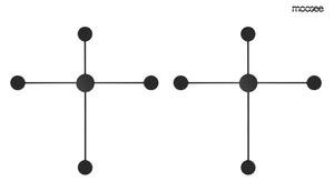 Moosee Shadow 4 Close Fali Lámpa Szett Fém Fekete Geometrikus