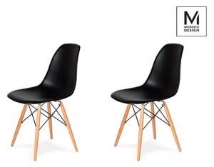 Modesto Design Modesto DSW Szék Műanyag Fekete Bükk Alappal 2 db-os Szett