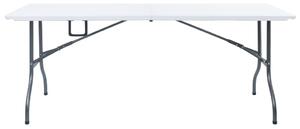 VidaXL fehér HDPE összecsukható kerti asztal 180 x 72 x 72 cm