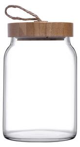 Pasabahce 43583 Woody Tároló üveg, bambusz tetővel, 860ml