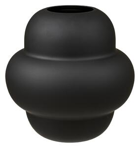 Fekete üveg váza (magasság 20 cm) Vera – House Nordic