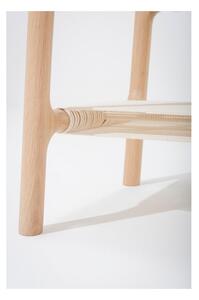 Fawn kisasztal tömör tölgyfa szerkezettel és szürke asztallappal - Gazzda