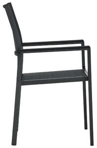 VidaXL 4 db fekete rattan hatású műanyag kerti szék