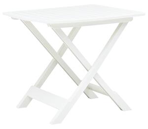 VidaXL fehér műanyag összecsukható kerti asztal 79 x 72 x 70 cm