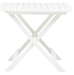 VidaXL fehér műanyag összecsukható kerti asztal 79 x 72 x 70 cm