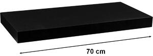 Fali polc STILISTA® Volato 70 cm - fekete matt