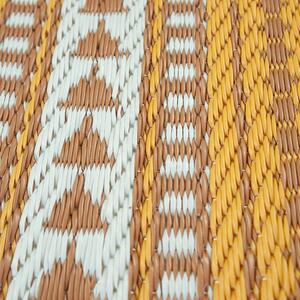 Szőtt szőnyeg, 120x180cm, csíkos, mustársárga - SAHARA