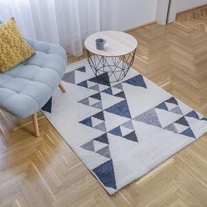 Háromszög mintás szőnyeg, 170x120 cm, kék - SIOUX