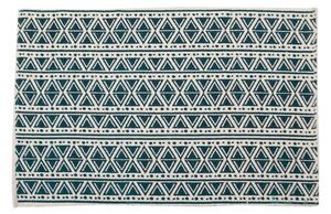 Azték mintás szőnyeg, 90x60 cm, türkiz - MEXICO