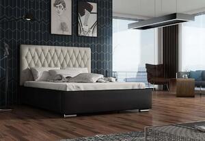 REBECA kárpitozott ágy + ágyrács + matrac, Siena03 kristállyal/Dolaro08, 180x200