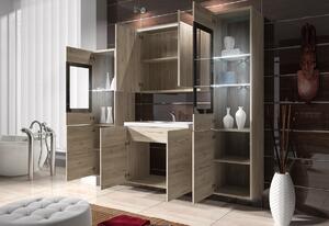 UDINE II fürdőszoba összeállítás mosdóval, fehér/magasfényű fehér
