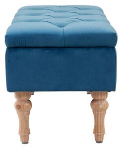 Vintage stílusú tárolós ülőpad, kék - PETIT PALAIS
