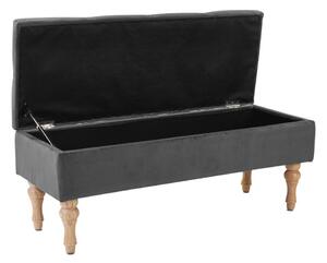 Vintage stílusú tárolós ülőpad, szürke - PETIT PALAIS