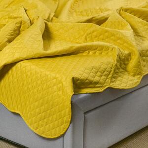 Ágytakaró, steppelt, 150x200 cm, sárga - PLAINE
