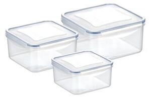 Tescoma FRESHBOX négyzet alakú ételtároló doboz, 3 db, 0,4/0,7/1,2 l