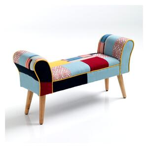 Kaleidos színes ülőpad tölgyfa lábakkal - Tomasucci