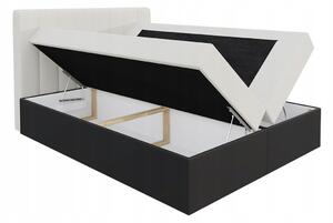VIOLETA kárpitozott ágy+fedő, 180x200, inari 81/fehér textilbőr