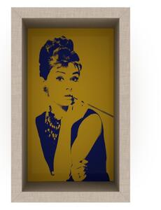 Pop art stílusú falipolc, 22x36 cm, sárga - AUDREY