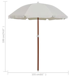 VidaXL homokszínű napernyő acélrúddal 180 cm