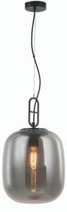 Viokef Retro függesztett lámpa, 25 cm, fekete-füstszínű, 1xE27 foglalattal