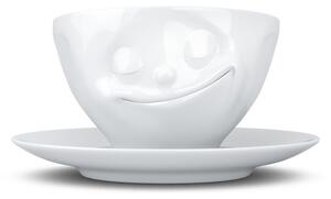 Fehér 'boldog' kávéscsésze, 200 ml - 58products