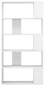 VidaXL magasfényű fehér könyvszekrény/térelválasztó 80 x 24 x 159 cm
