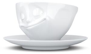 Fehér 'boldog' kávéscsésze, 200 ml - 58products