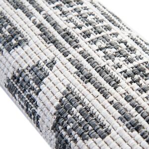 Kétoldalú rombusz mintás szőnyeg, 120x170 cm, krémszínű-szürke - BERMUDE