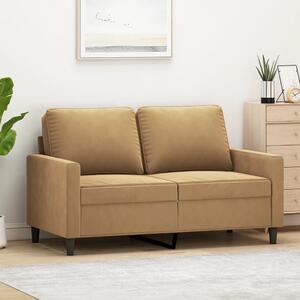 Kétszemélyes barna bársony kanapé 120 cm